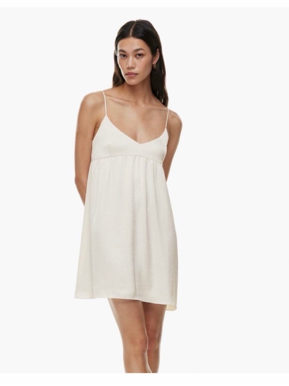 Aritzia Ivory Spaghetti-Strap Chemise
